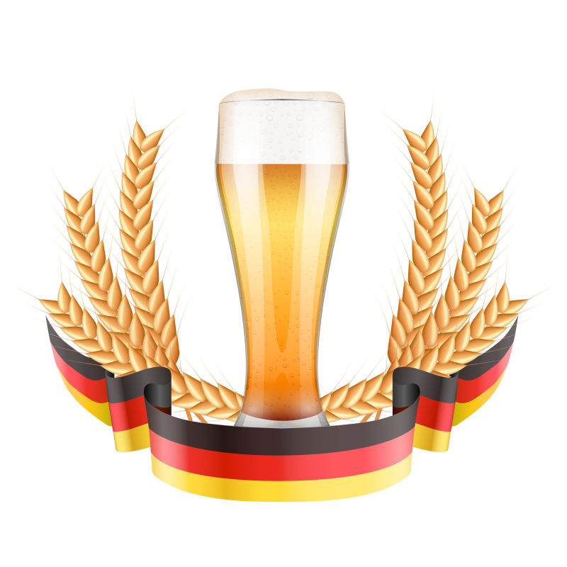 创意矢量德国啤酒标签设计