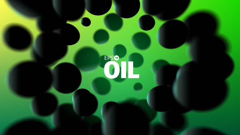 矢量抽象绿色石油概念现代背景