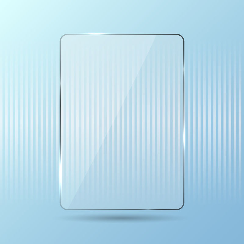矢量透明的方形玻璃插图