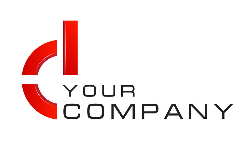 矢量红色公司概念创意logo设计