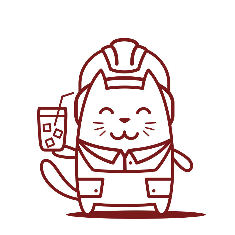 猫男微笑着拿着冰镇饮料卡通矢量插图