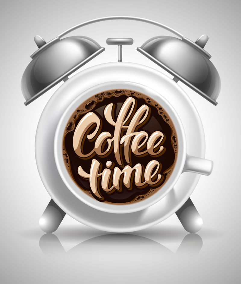 矢量咖啡时间概念设计