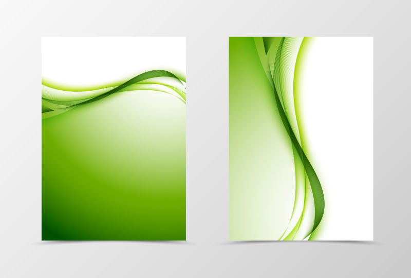 绿色条形封面设计矢量