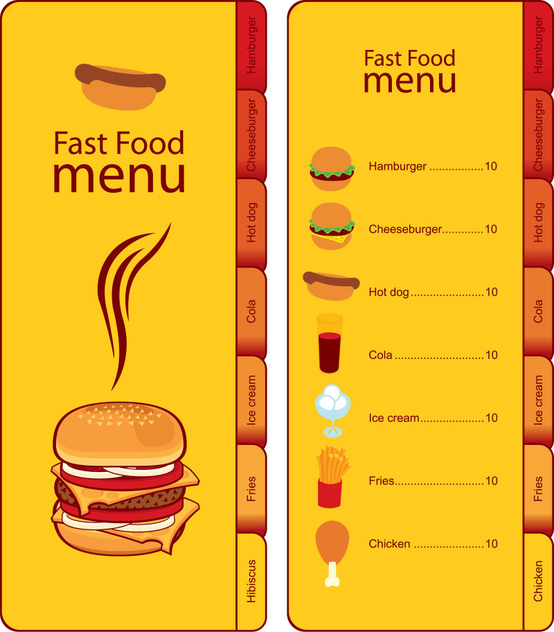 矢量美味汉堡宣传海报设计图
