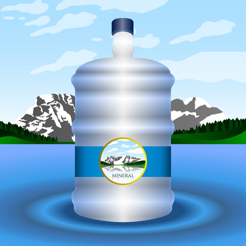 矢量矿泉水logo内胆水瓶