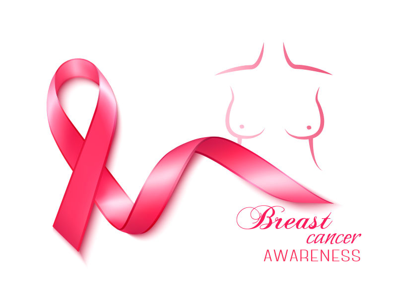 乳腺癌宣传背景矢量设计
