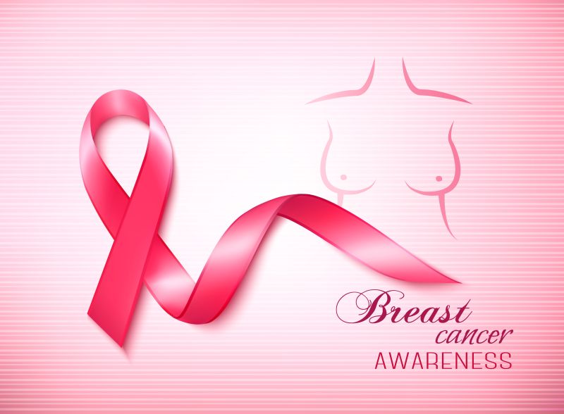 矢量乳腺癌宣传背景设计