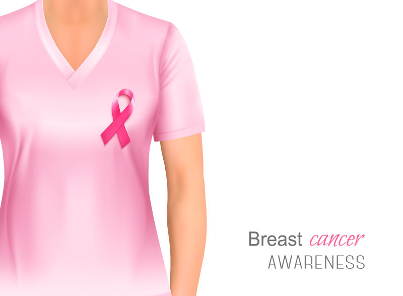 矢量乳腺癌知识宣传背景设计