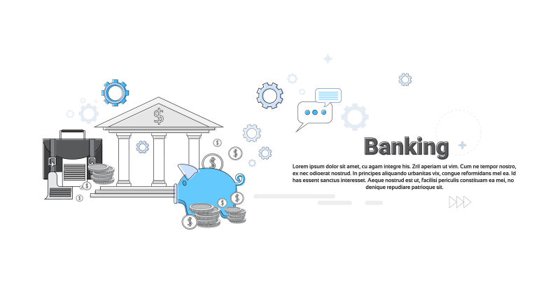 金融银行业务融资矢量插图
