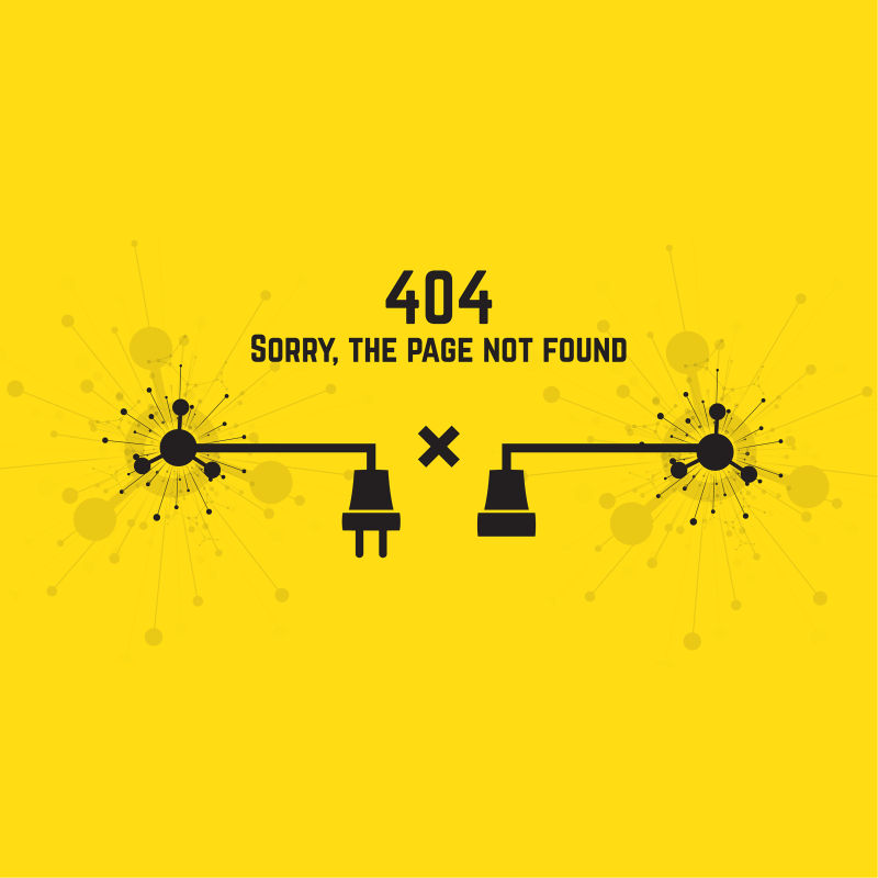 矢量404连接错误背景设计