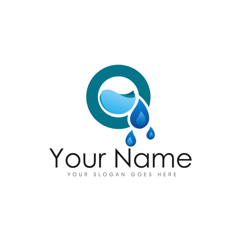水资源创意logo设计矢量
