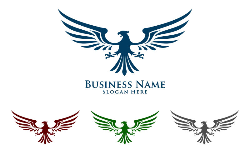 矢量彩色鹰logo设计