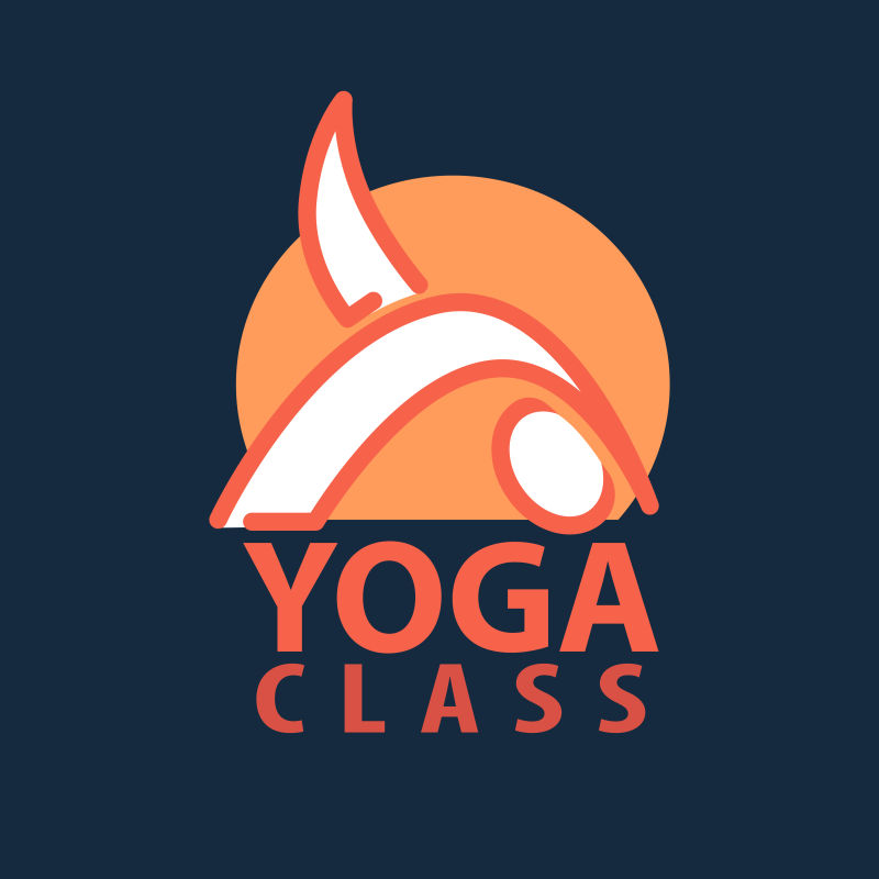 瑜伽时尚矢量logo