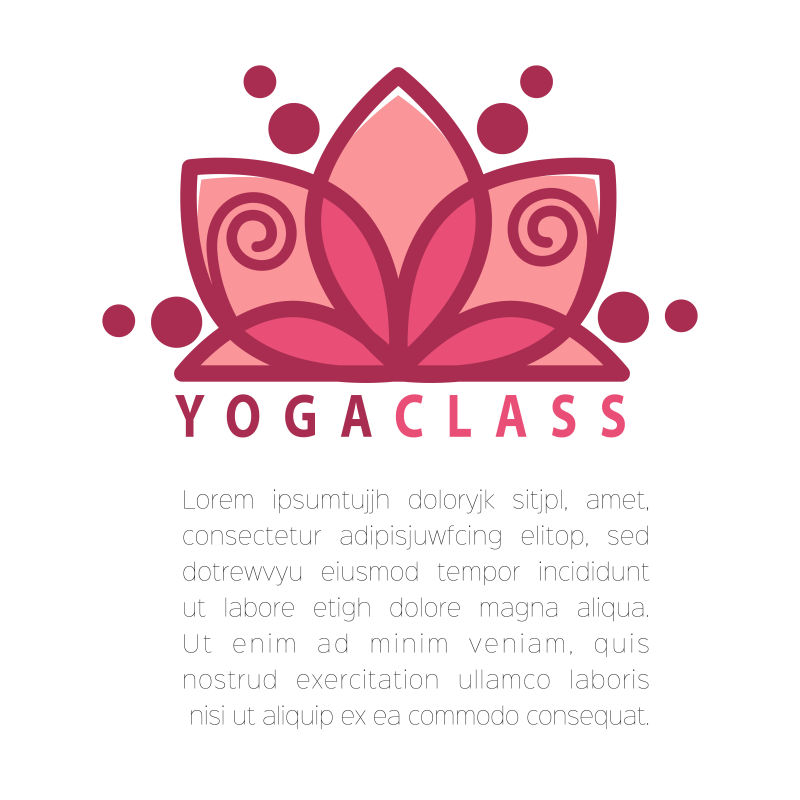 瑜伽概念矢量logo