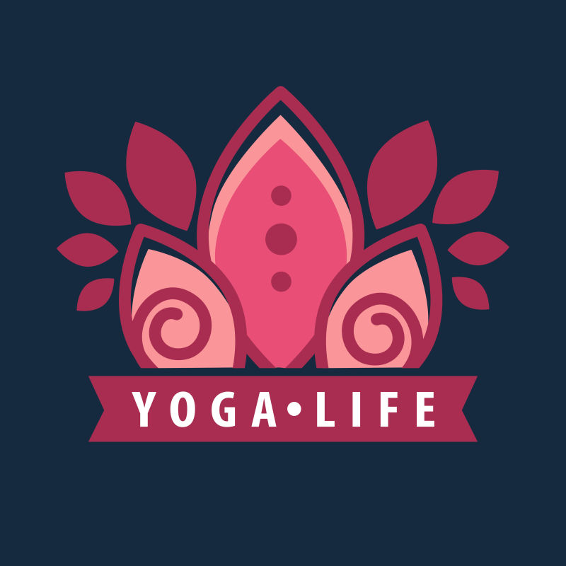 瑜伽矢量logo