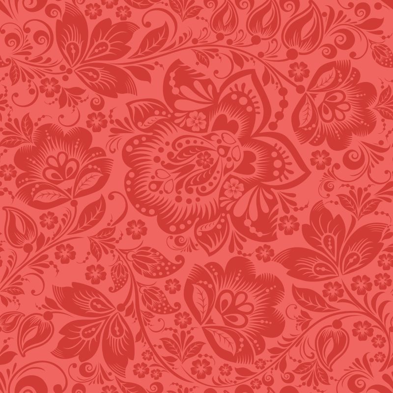 矢量红色花卉装饰设计艺术背景