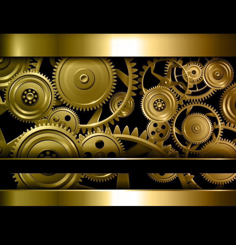 技术背景金金属齿轮和金齿轮矢量