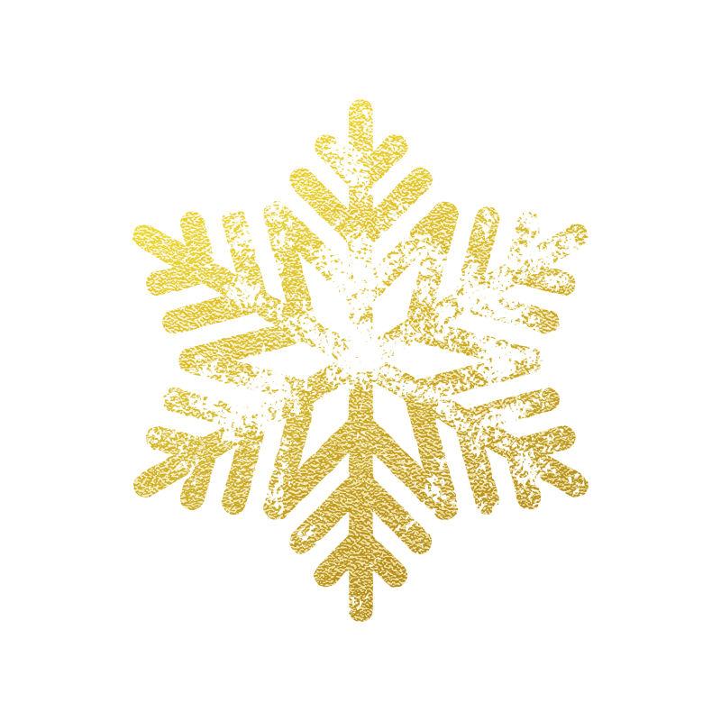 金光闪闪的纹理的矢量圣诞雪花装饰