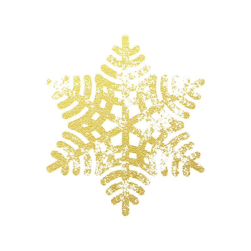 闪闪发光的金色雪花矢量圣诞装饰