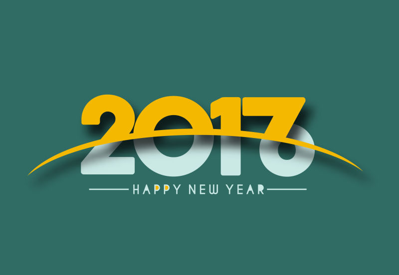 庆祝2017新年文字设计矢量
