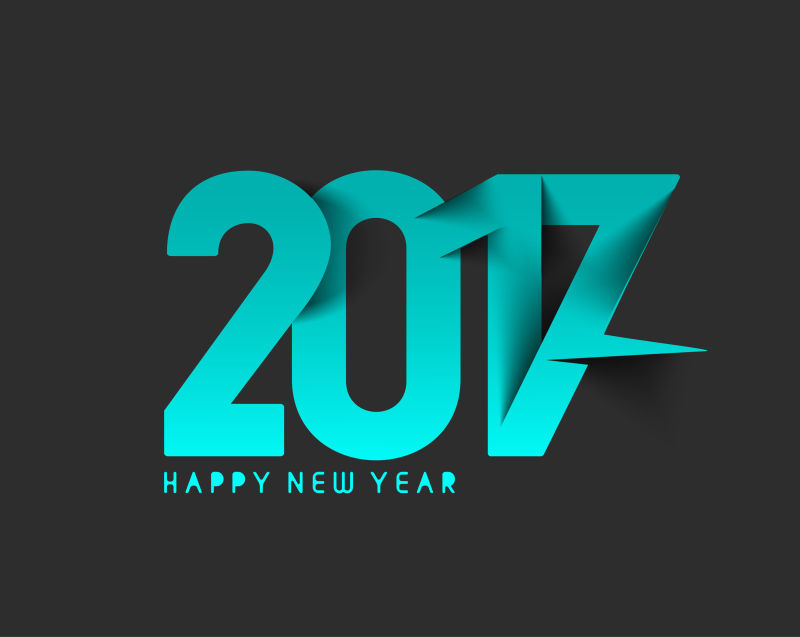 2017新年快乐创意字体设计矢量