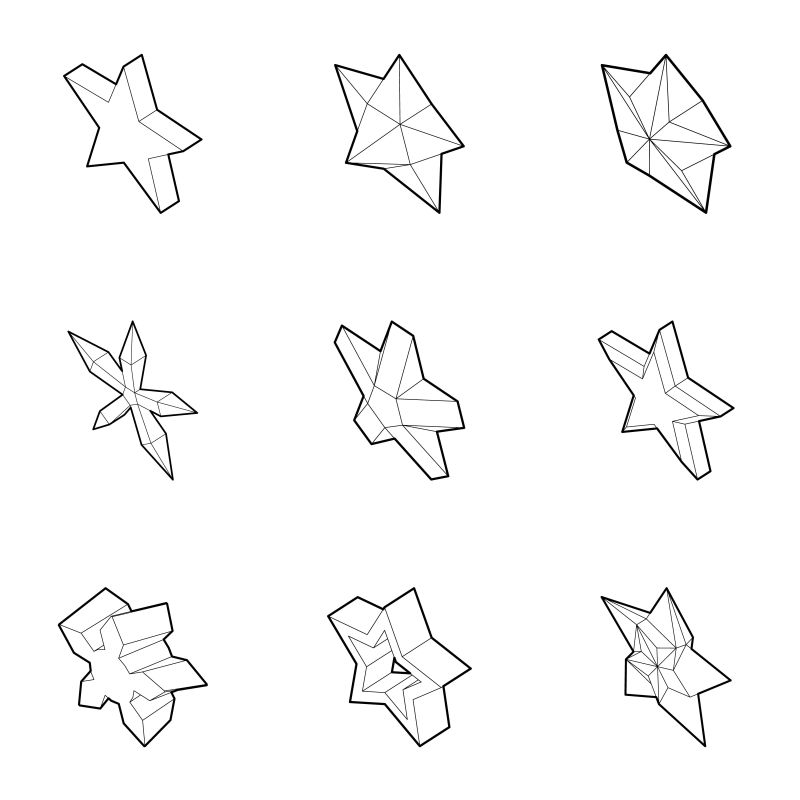 矢量的立体星星图标