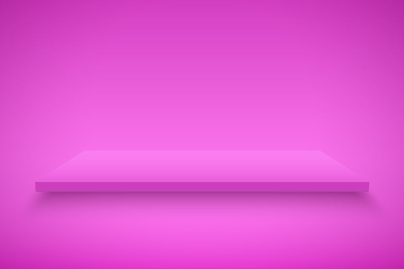 粉色平台上粉红色的灯箱矢量图