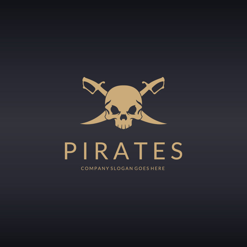 创意海盗标志logo设计矢量