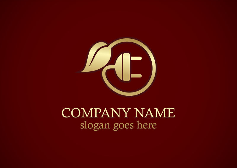矢量的金色的商业logo设计
