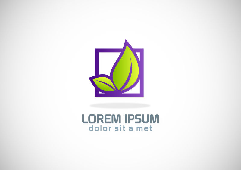 矢量绿色生态logo设计