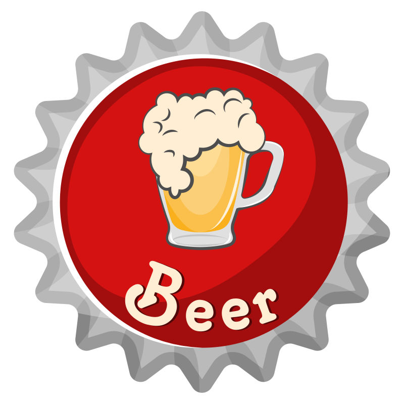 矢量红色啤酒屋标志设计