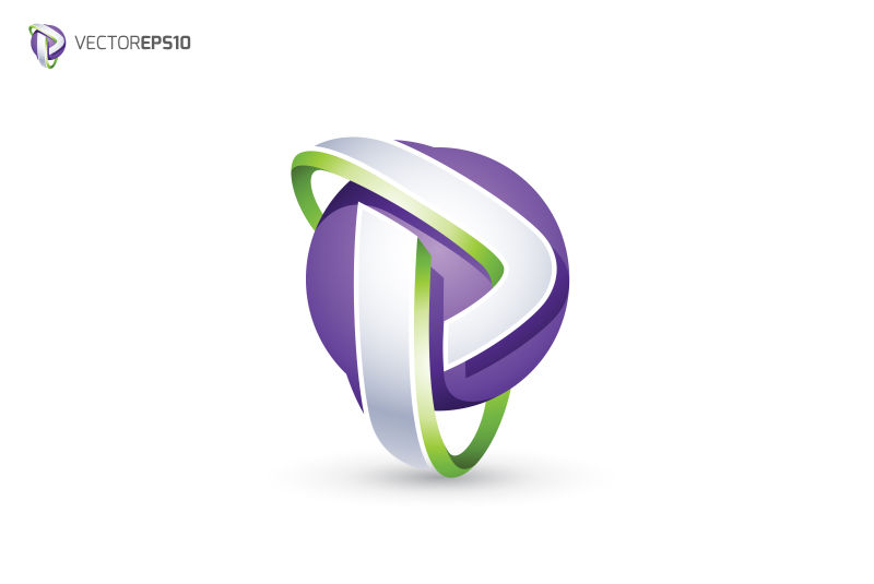 矢量字母p创意logo设计