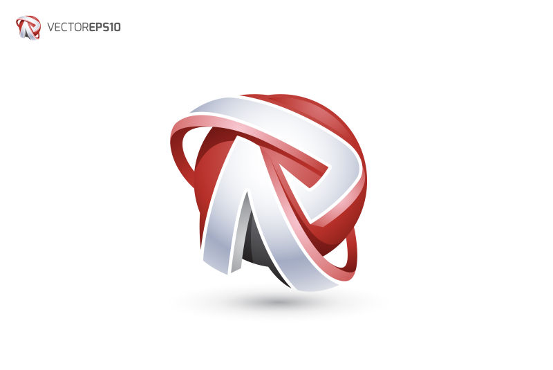 矢量字母r创意logo设计
