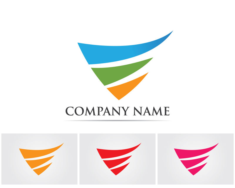 矢量企业财务logo设计图