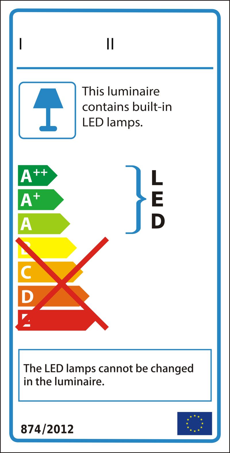 矢量含不可更换LED灯具的高能标签