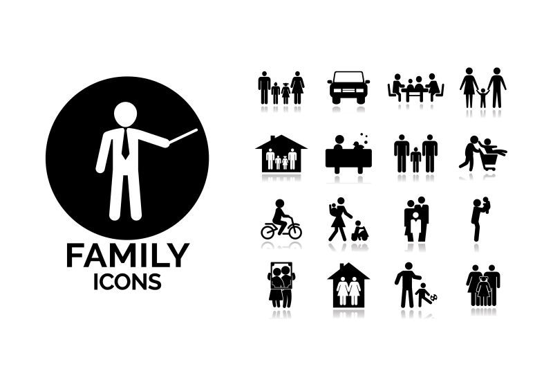 矢量创意家庭生活插图设计