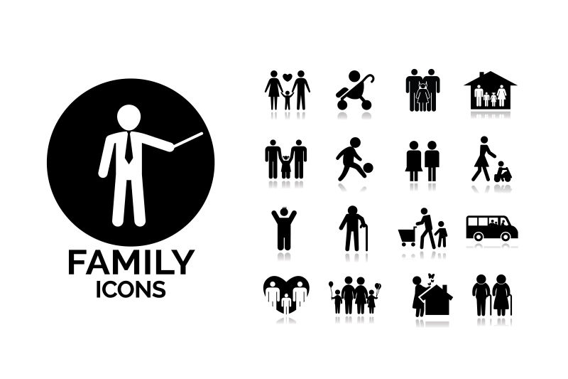 矢量创意家庭生活图标