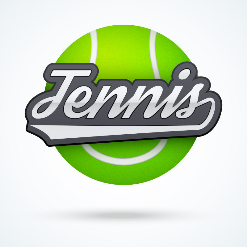 网球创意矢量标签设计