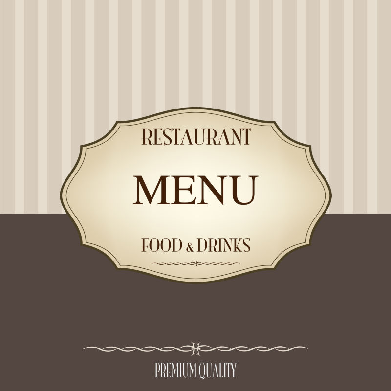 古典风格的餐厅标志矢量设计