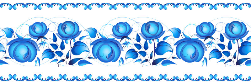 蓝色花朵元素的彩蛋底纹图案矢量设计