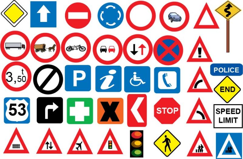 矢量道路安全的标志设计