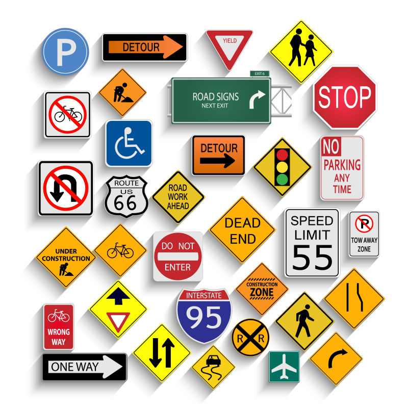 矢量各种道路标志的说明