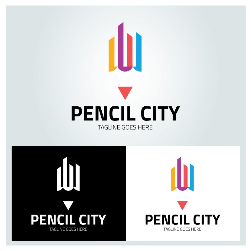 矢量彩色城市标志设计