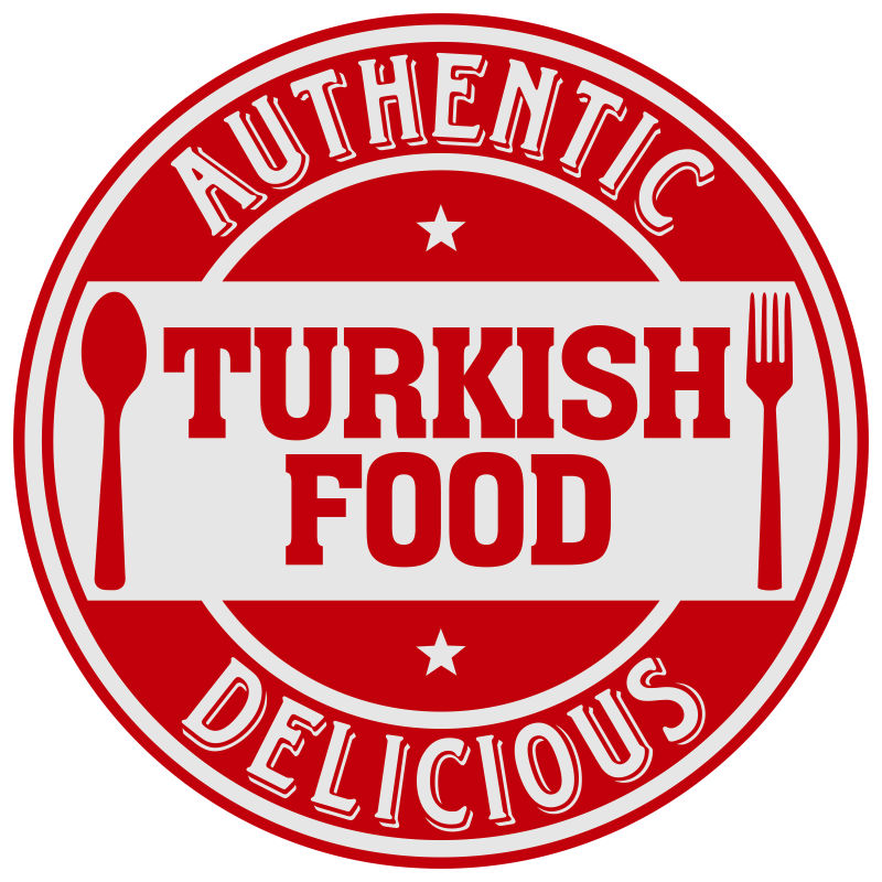 矢量土耳其食品标签