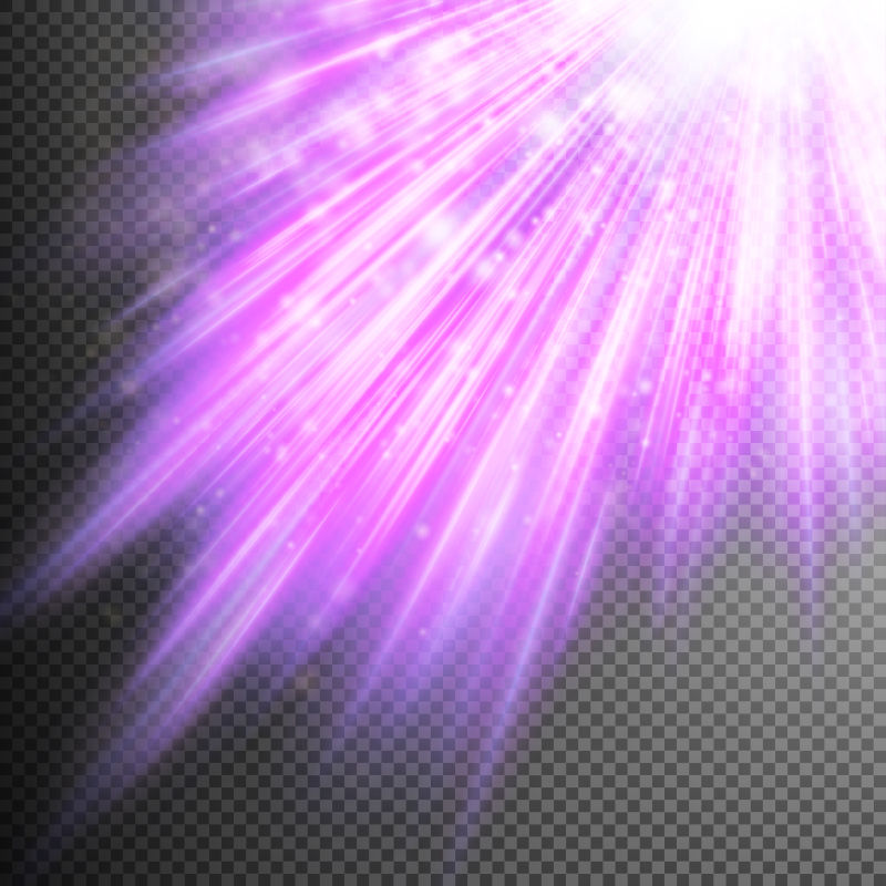 矢量紫色灯光效果设计元素
