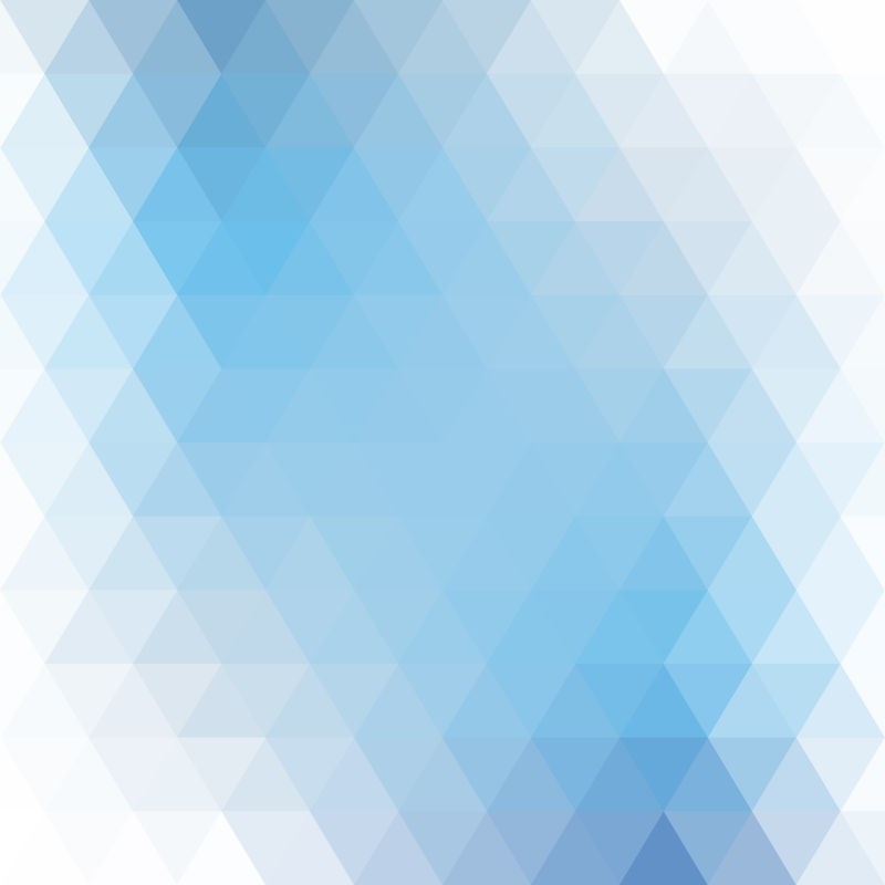 矢量白色和浅蓝色渐变的三角形几何图案背景