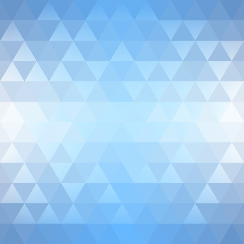 矢量白色和蓝色三角形几何图案背景