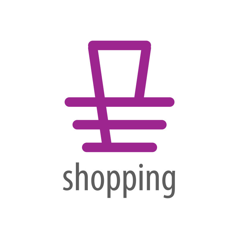 抽象购物logo矢量设计
