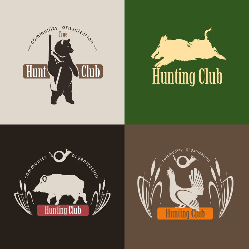 矢量的狩猎俱乐部标志