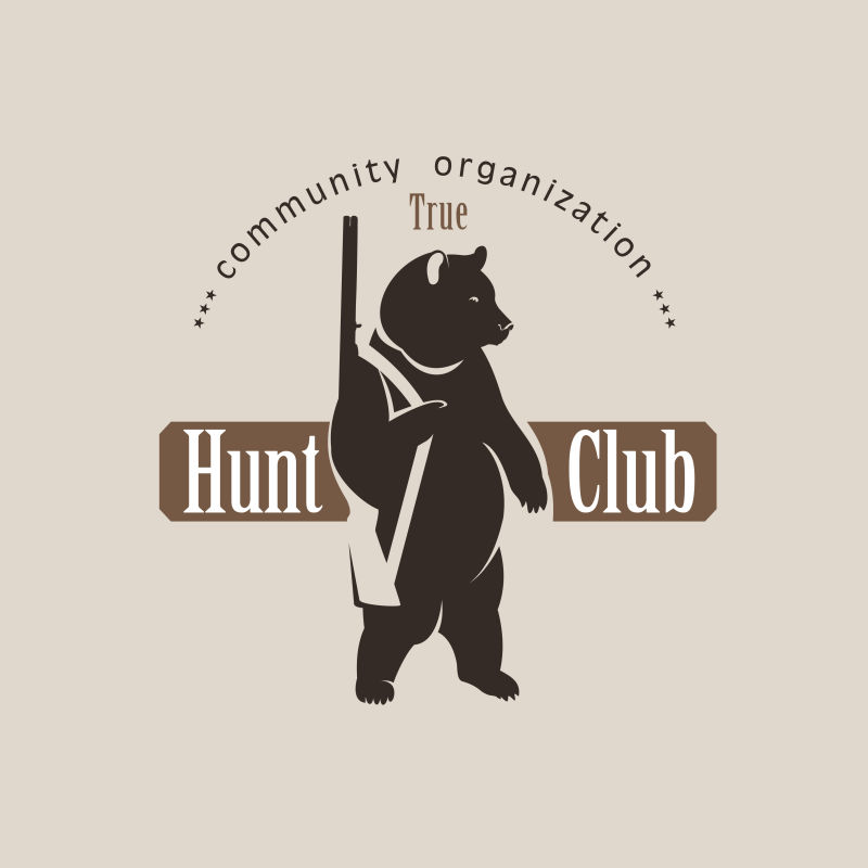 狩猎俱乐部的矢量标志